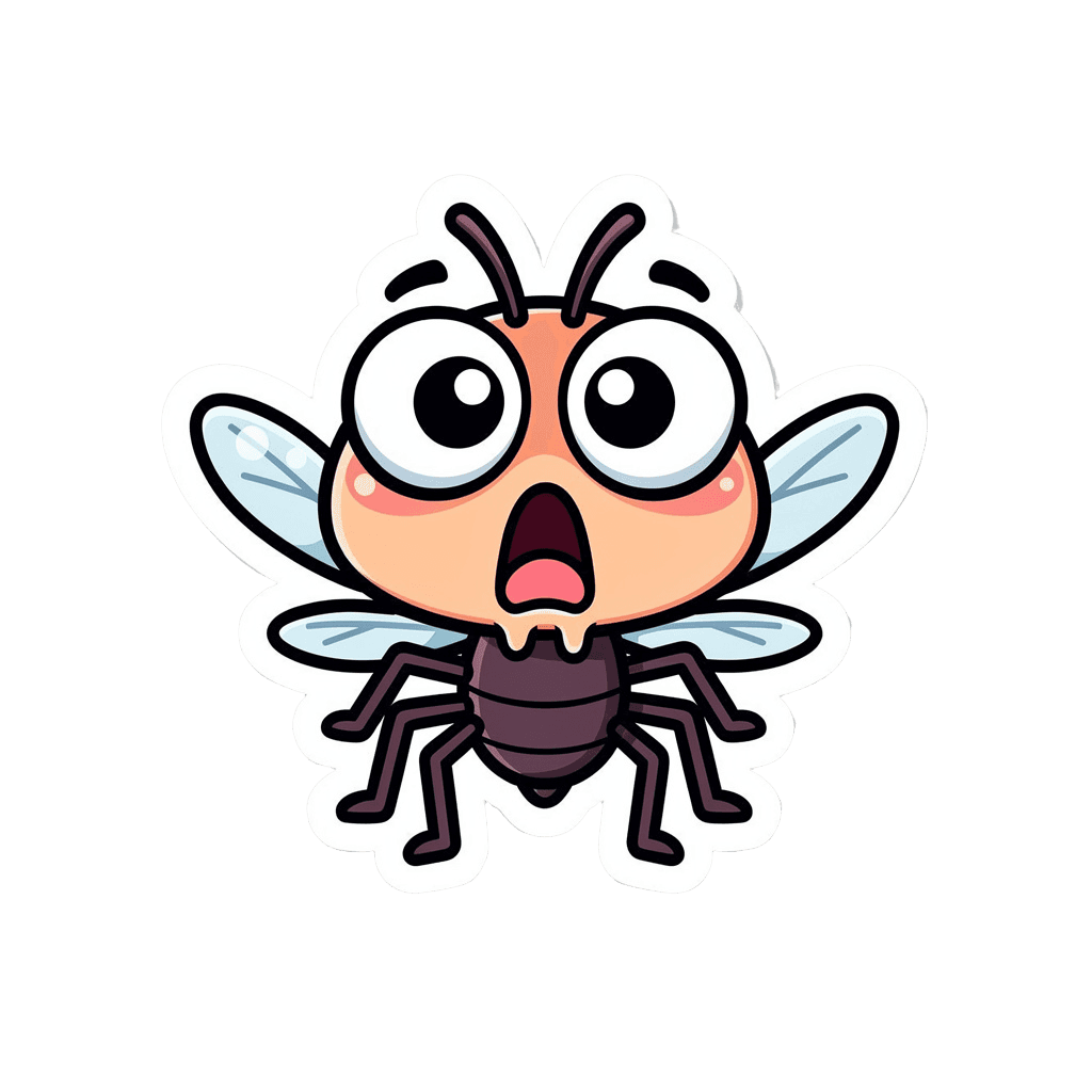 Mosquito — surprised Mosquito Twitch emote — surprised, Sticker style