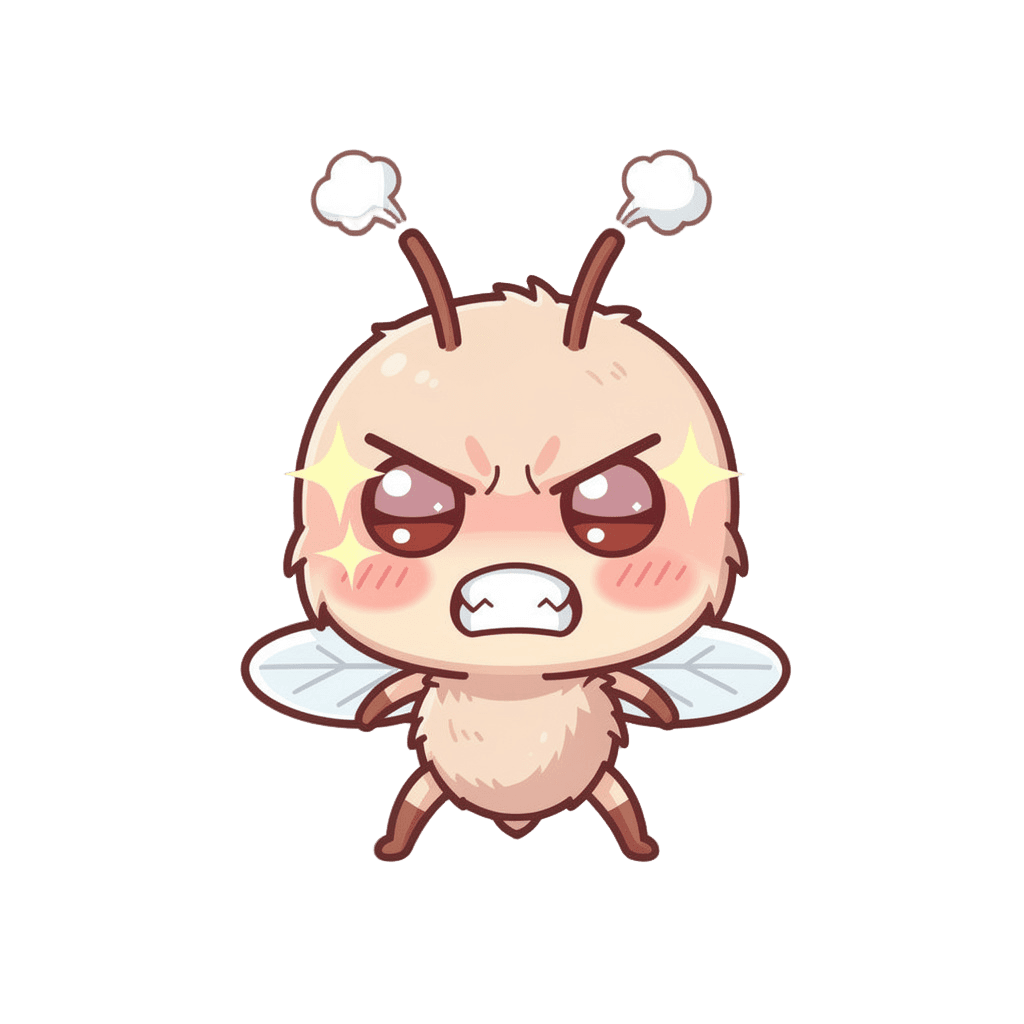 Mosquito — angry Mosquito Twitch emote — angry, Kawaii style