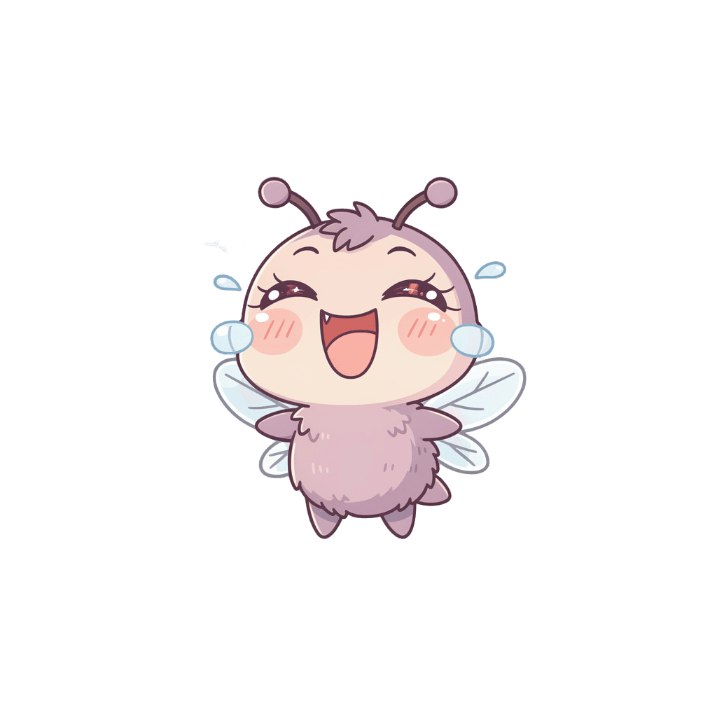 Mosquito — laughing Mosquito Twitch emote — laughing, Kawaii style