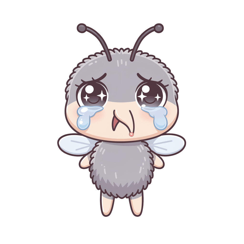Mosquito — sad Mosquito Twitch emote — sad, Kawaii style
