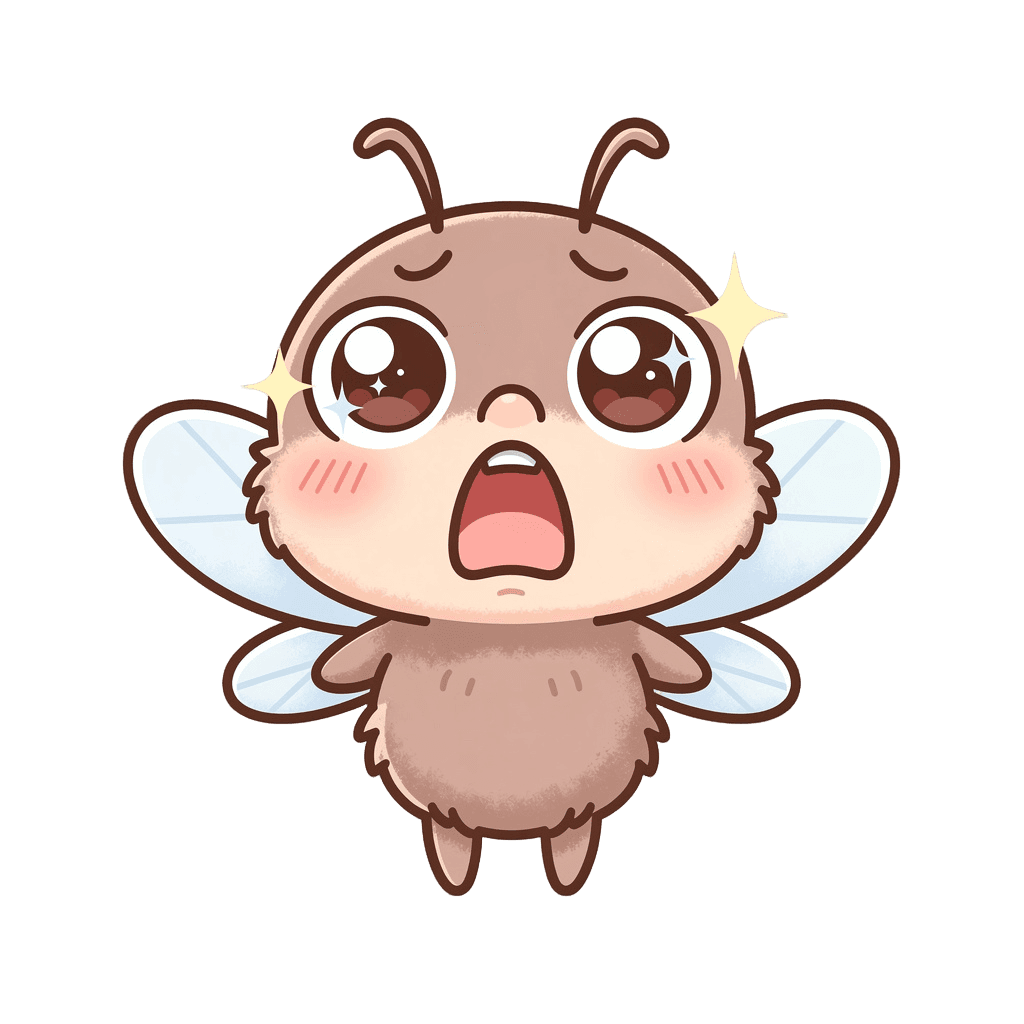 Mosquito — surprised Mosquito Twitch emote — surprised, Kawaii style
