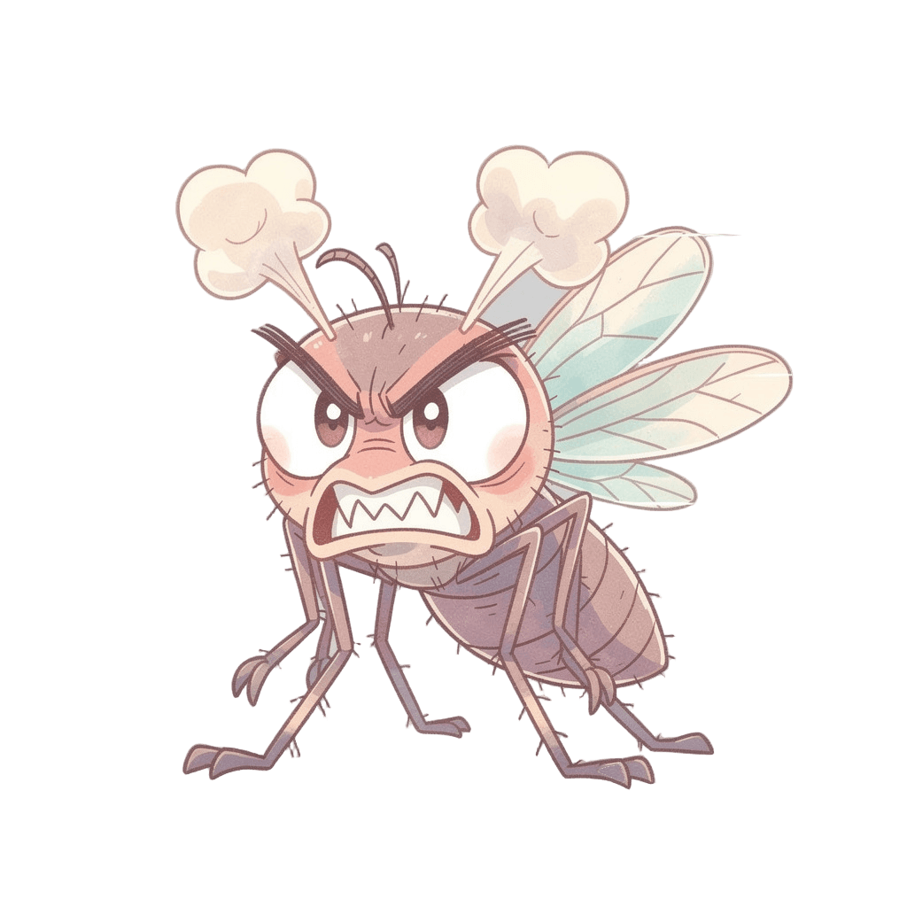 Mosquito — angry Mosquito Twitch emote — angry, Pastel style