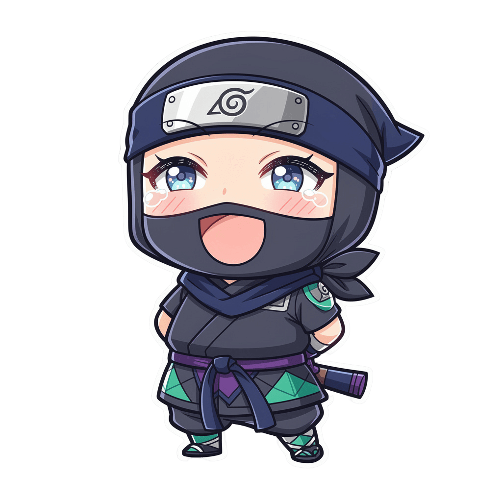 Ninja — laughing Ninja Twitch emote — laughing, Anime style
