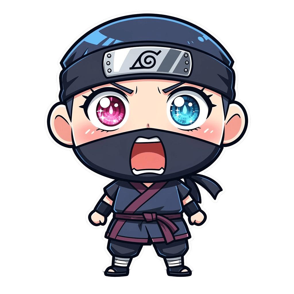 Ninja — surprised Ninja Twitch emote — surprised, Anime style
