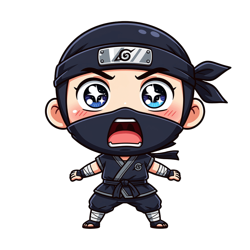 Ninja — surprised Ninja Twitch emote — surprised, Chibi style
