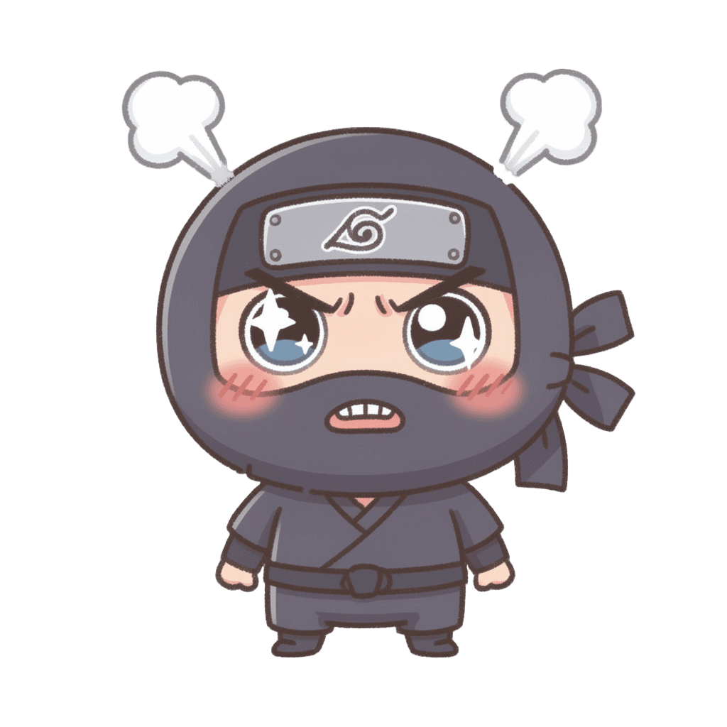 Ninja — angry Ninja Twitch emote — angry, Kawaii style