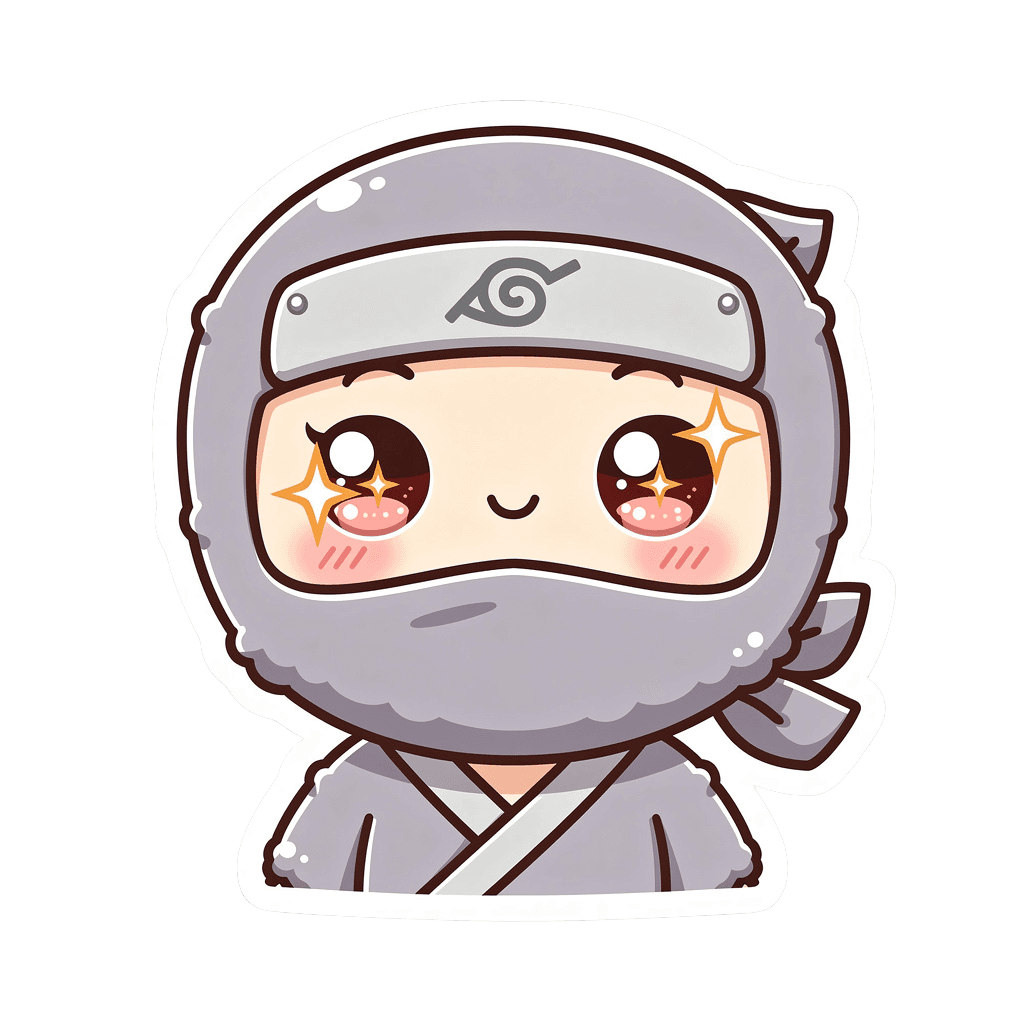 Ninja — happy Ninja Twitch emote — happy, Kawaii style