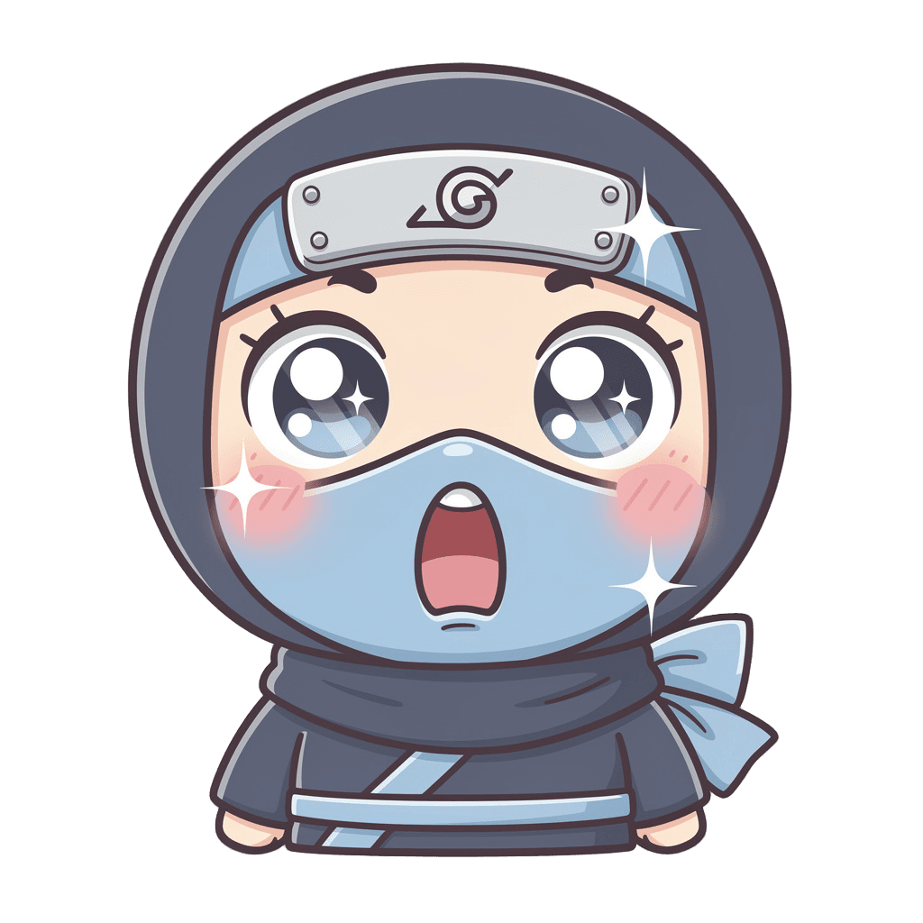 Ninja — surprised Ninja Twitch emote — surprised, Kawaii style