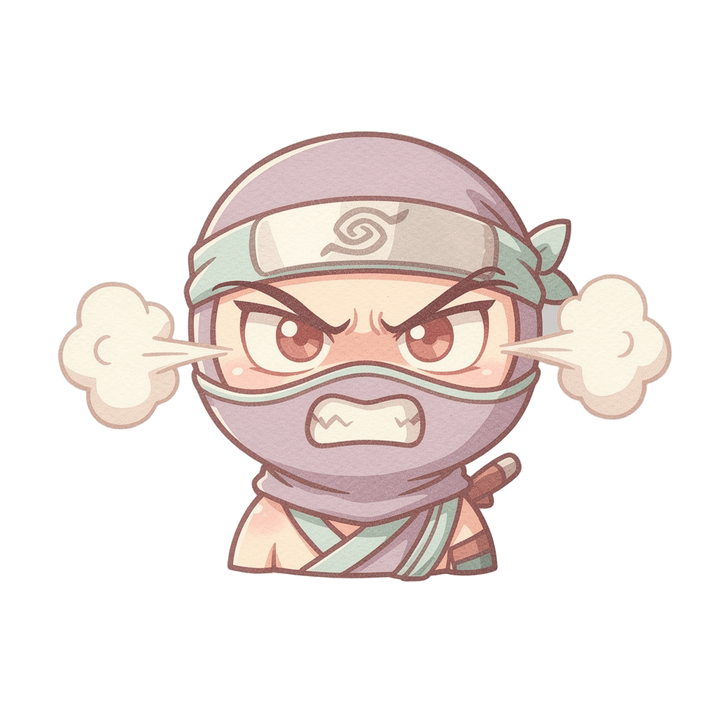 Ninja — angry Ninja Twitch emote — angry, Pastel style