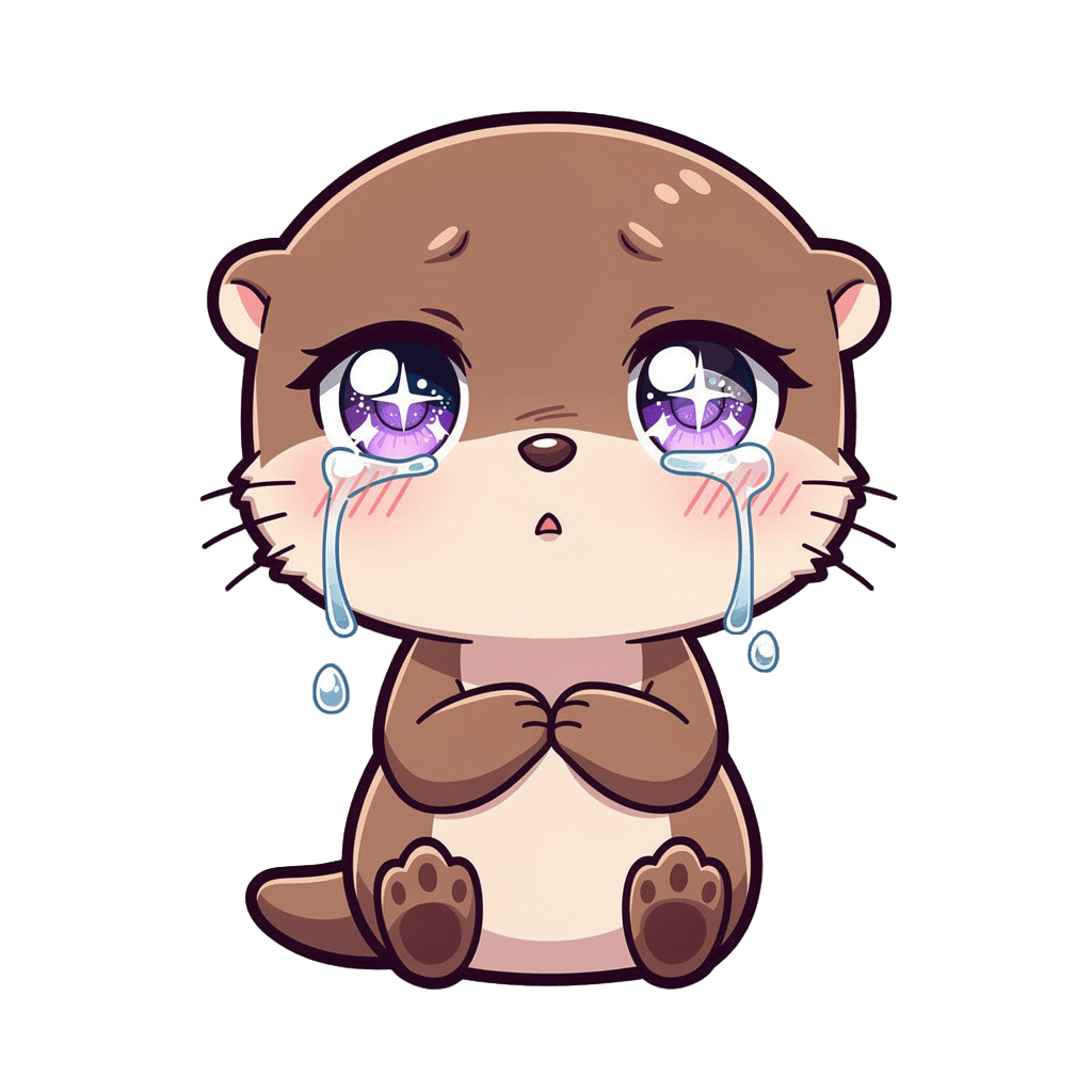 Otter — sad Otter Twitch emote — sad, Anime style
