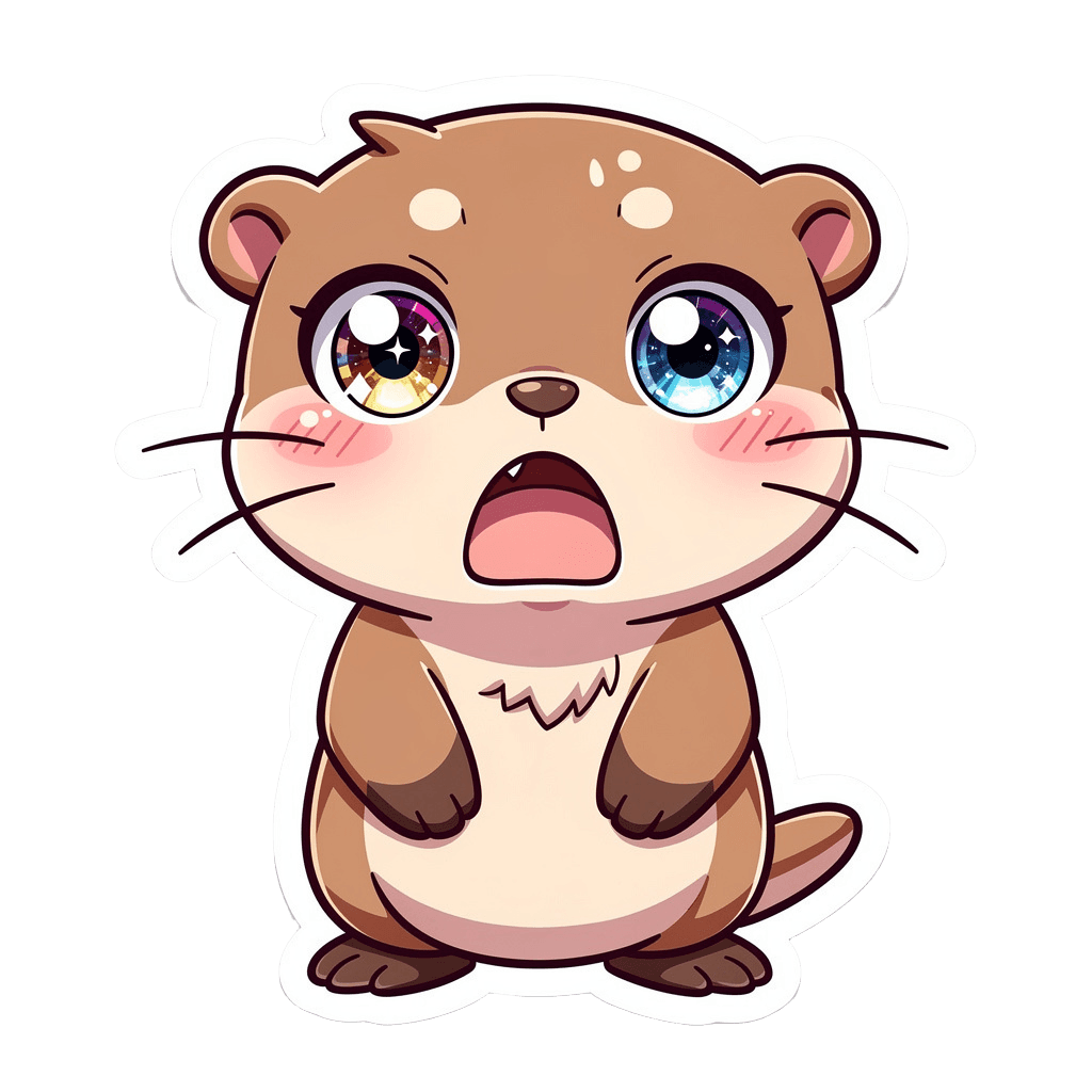 Otter — surprised Otter Twitch emote — surprised, Anime style