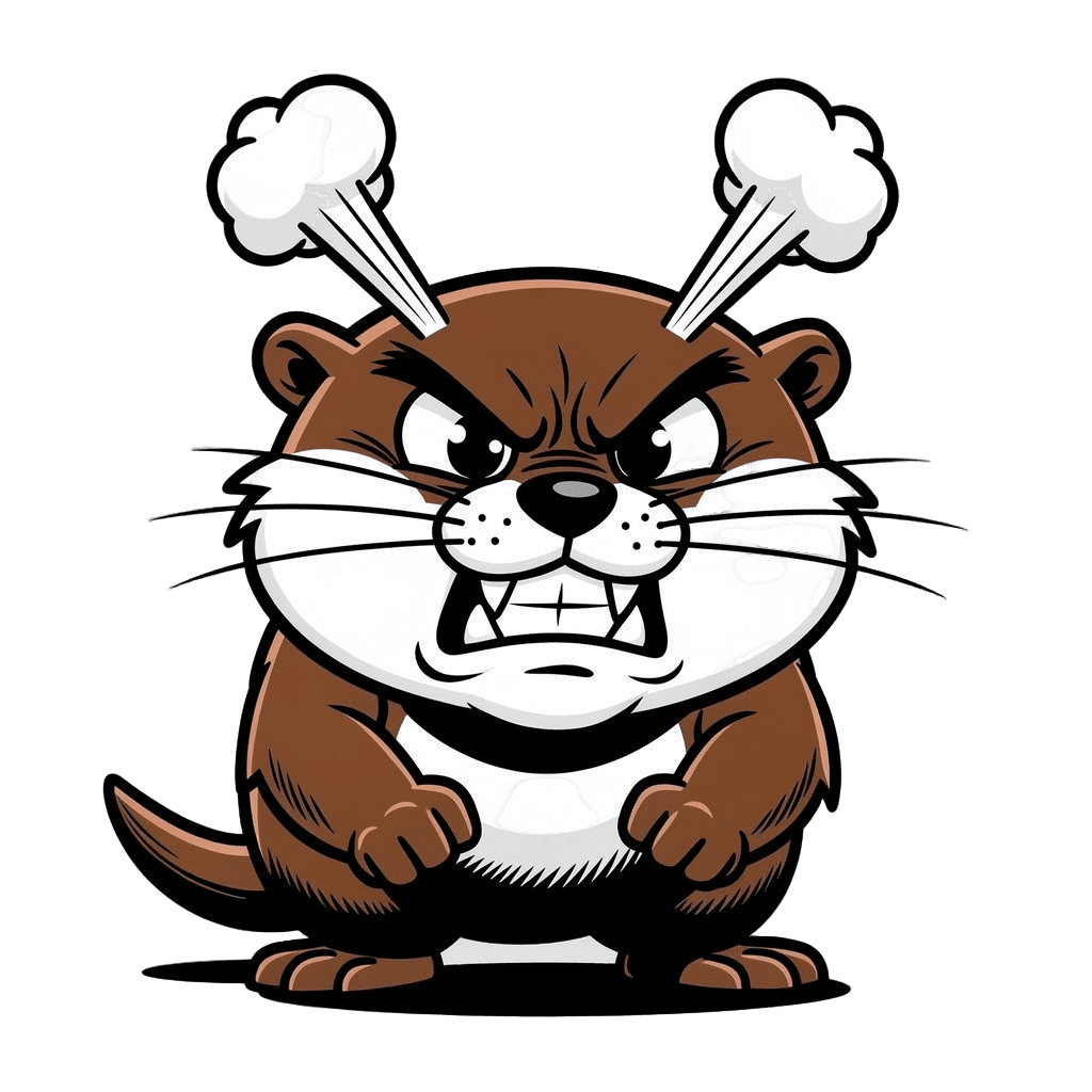 Otter — angry Otter Twitch emote — angry, Comic style