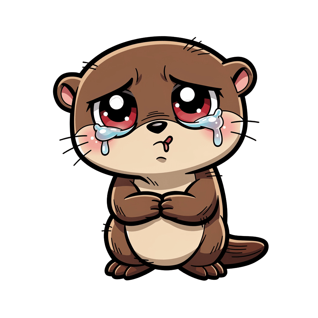 Otter — sad Otter Twitch emote — sad, Comic style