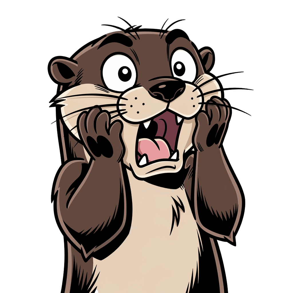 Otter — surprised Otter Twitch emote — surprised, Comic style