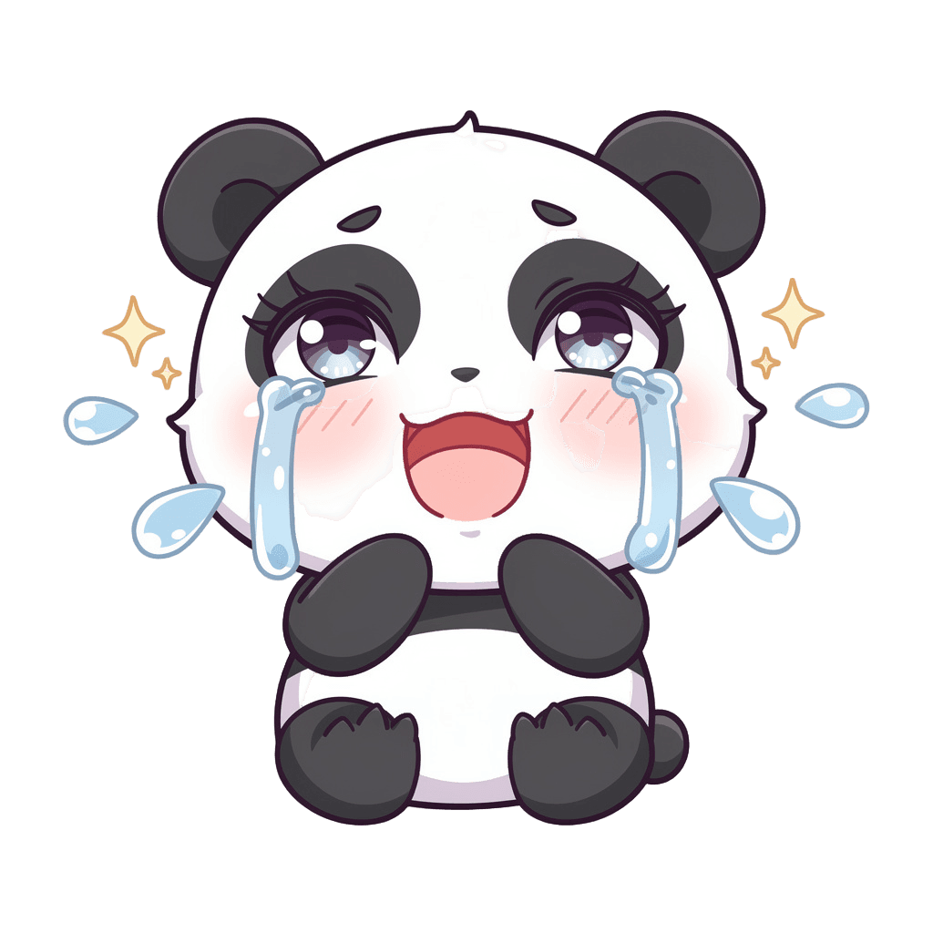 Panda — laughing Panda Twitch emote — laughing, Anime style