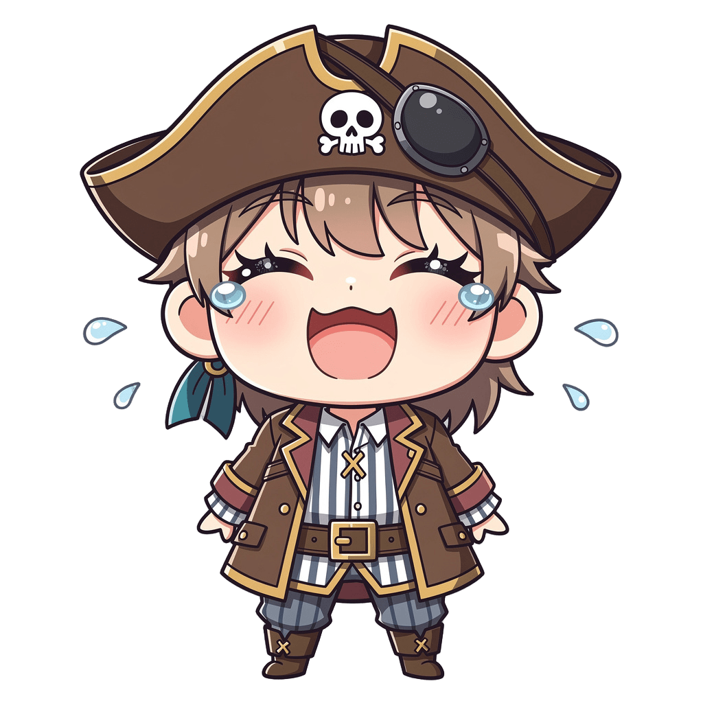 Pirate — laughing Pirate Twitch emote — laughing, Anime style