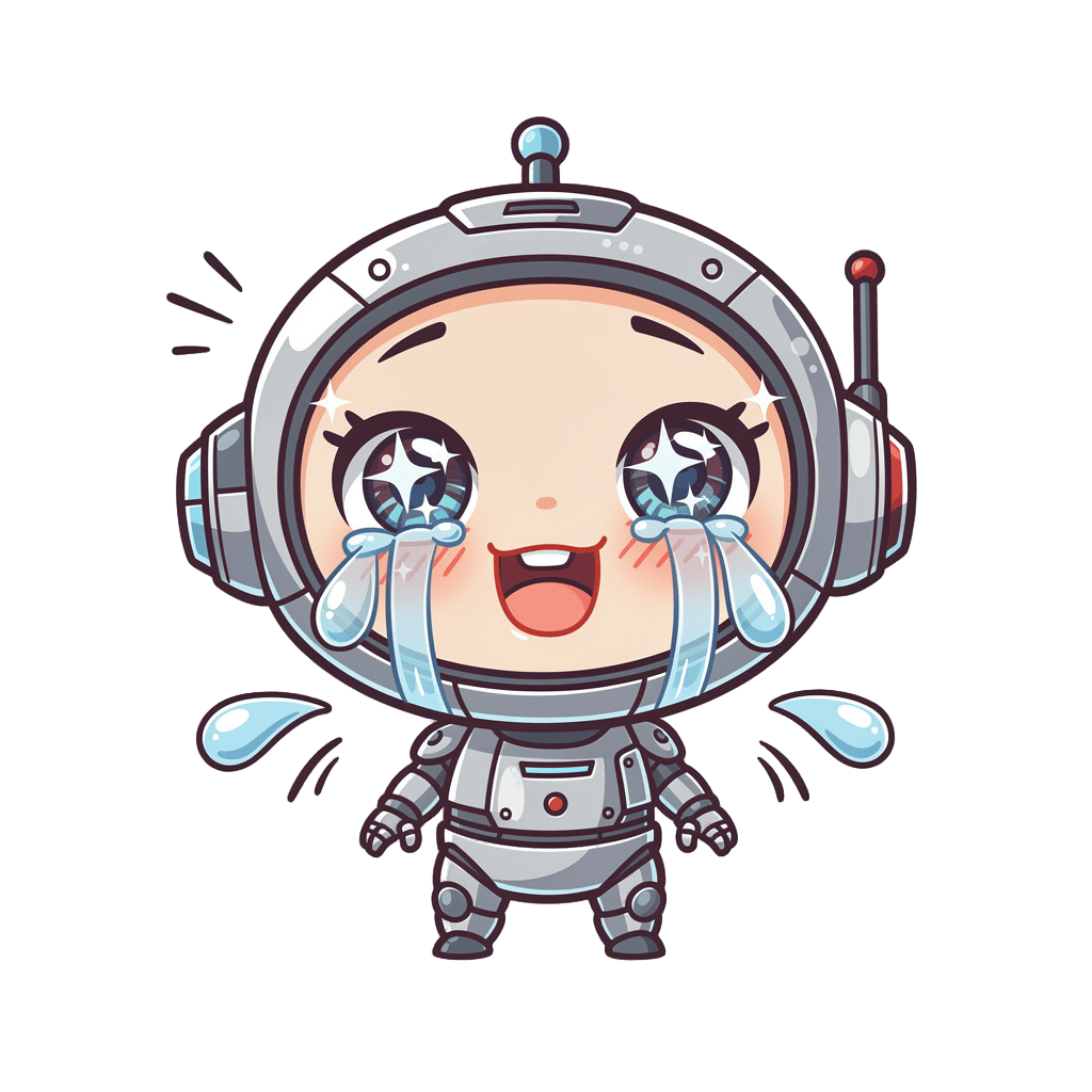 Robot — laughing Robot Twitch emote — laughing, Chibi style