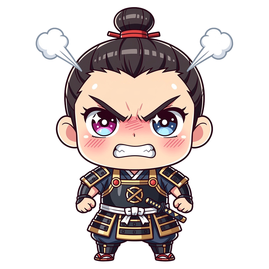 Samurai — angry Samurai Twitch emote — angry, Anime style