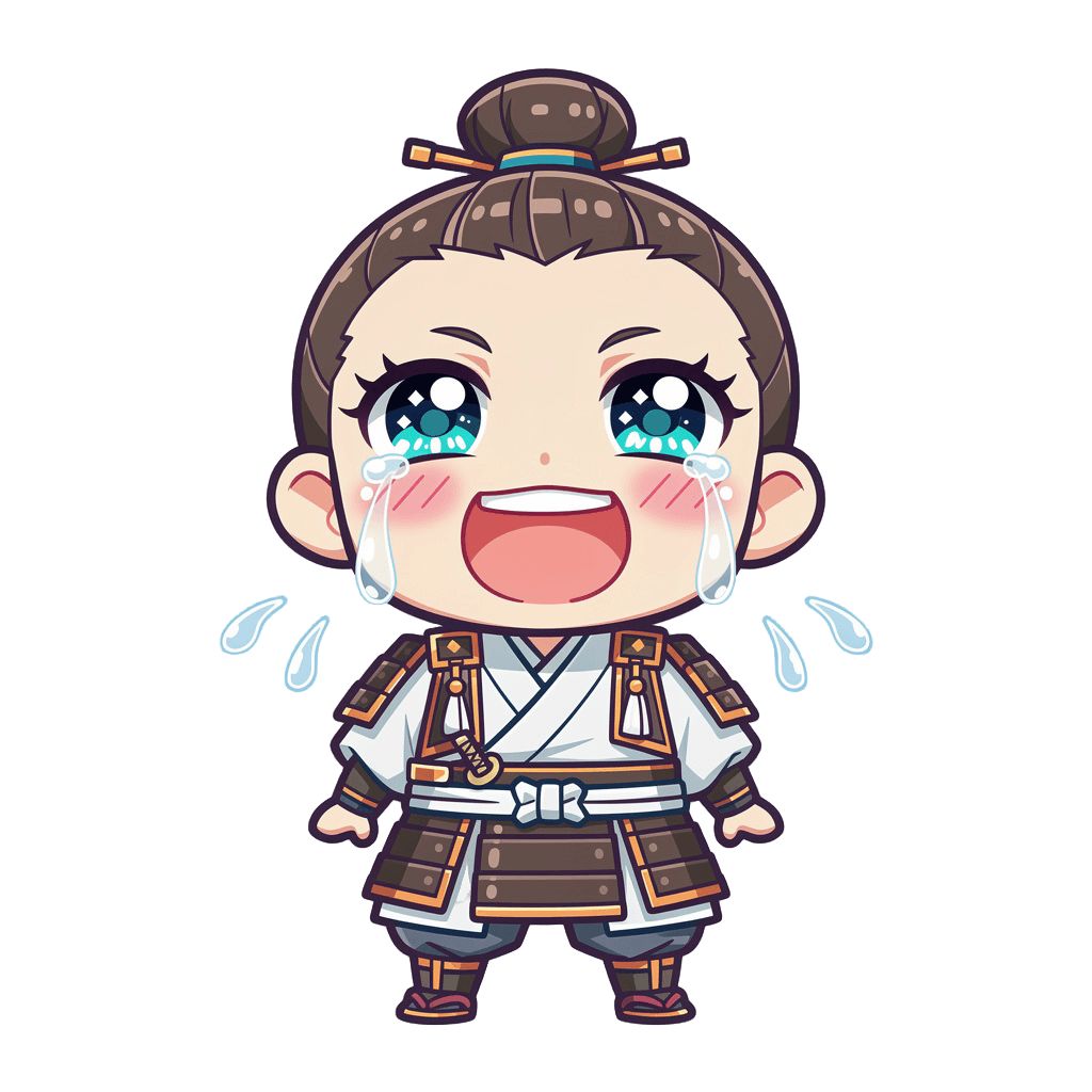 Samurai — laughing Samurai Twitch emote — laughing, Anime style