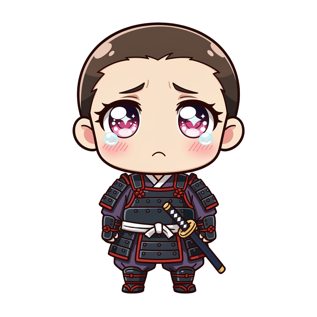Samurai — sad Samurai Twitch emote — sad, Anime style