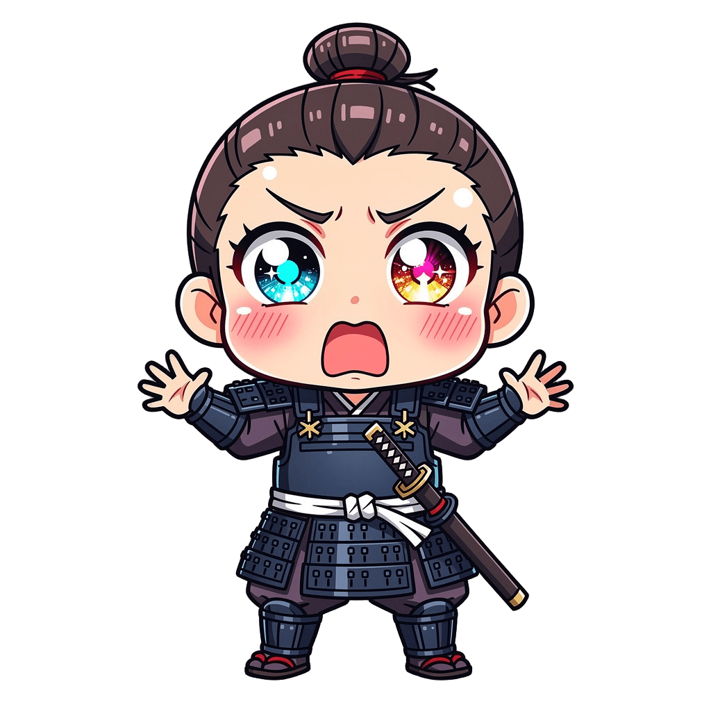Samurai — surprised Samurai Twitch emote — surprised, Anime style