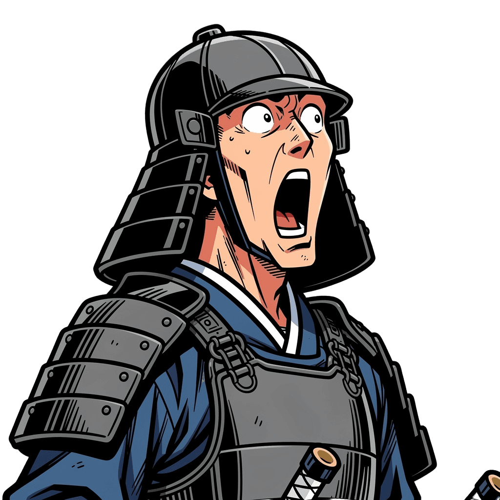 Samurai — surprised Samurai Twitch emote — surprised, Comic style