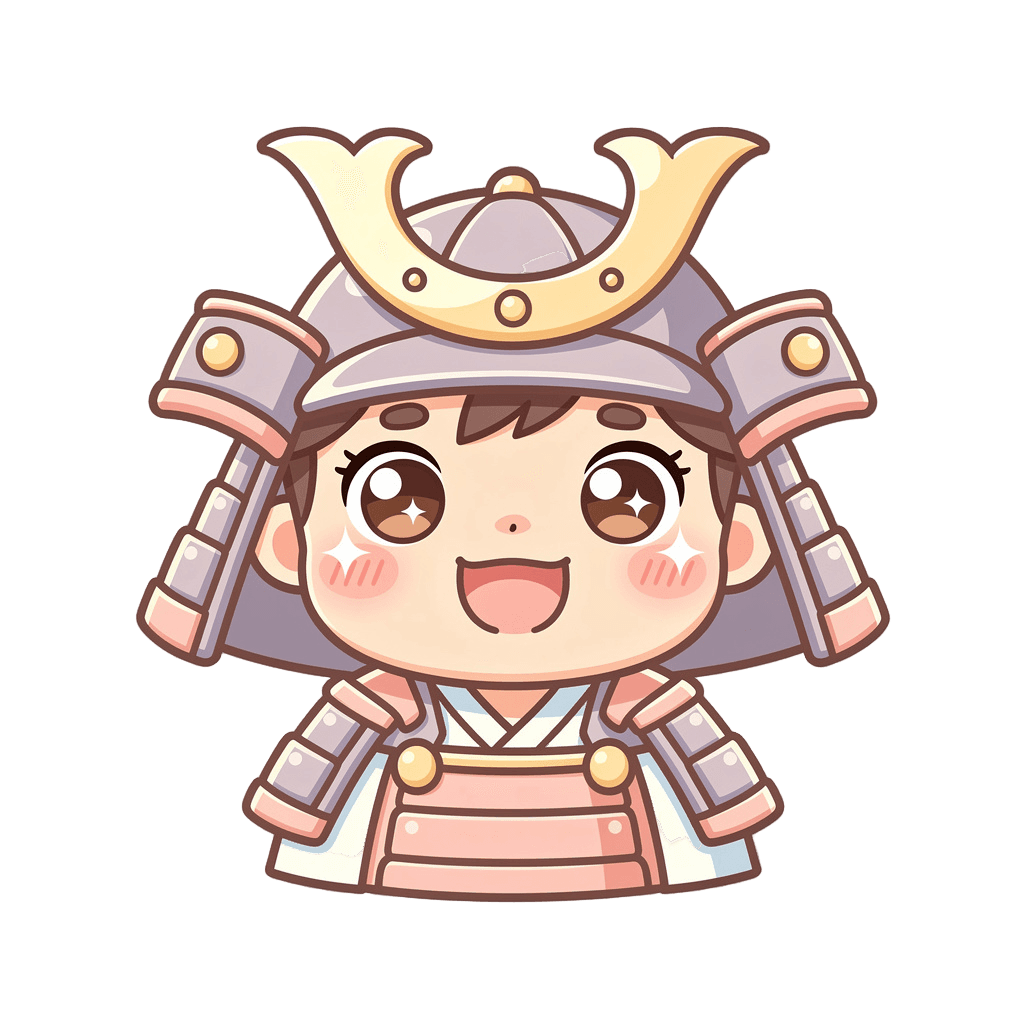 Samurai — happy Samurai Twitch emote — happy, Kawaii style
