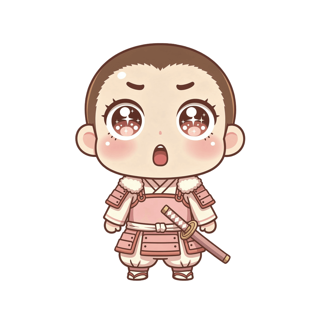 Samurai — surprised Samurai Twitch emote — surprised, Kawaii style