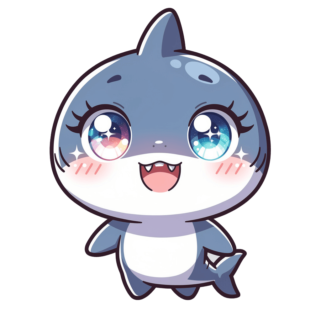 Shark — happy Shark Twitch emote — happy, Anime style