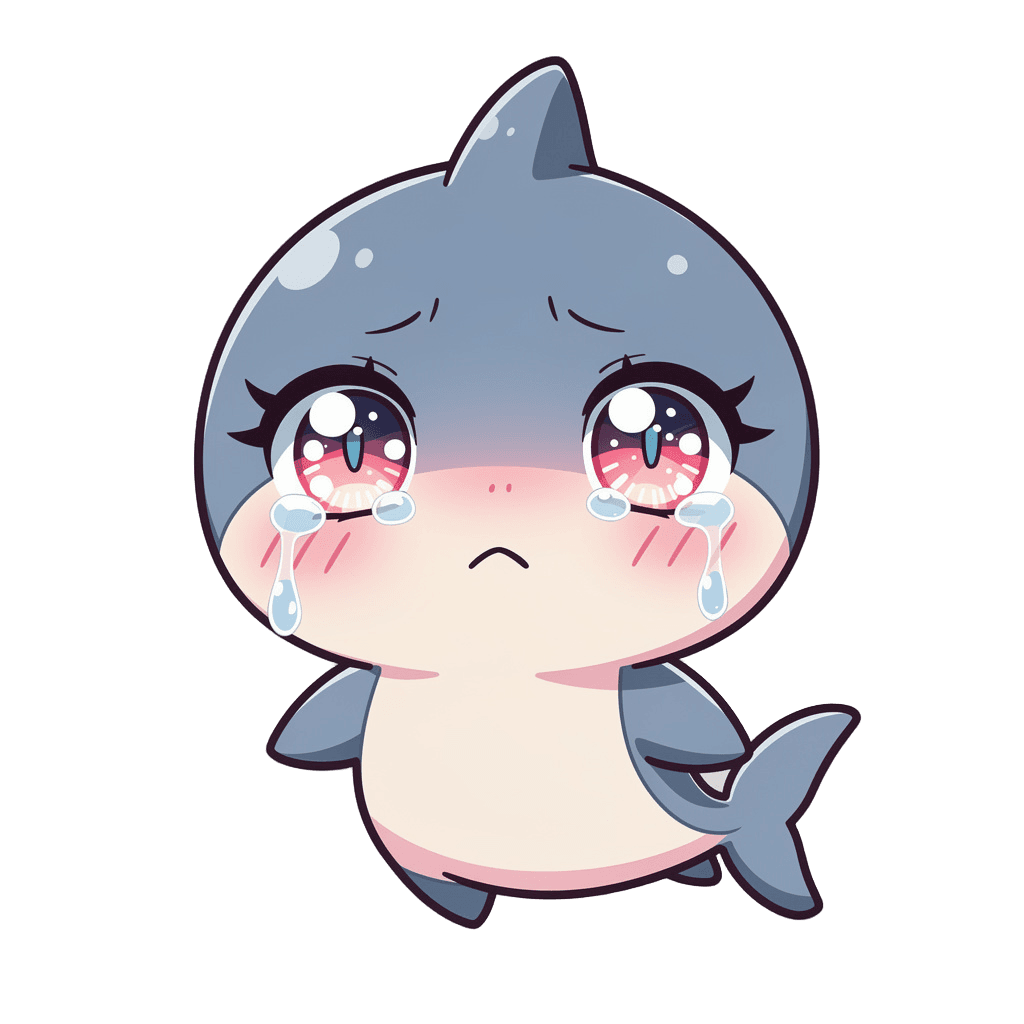 Shark — sad Shark Twitch emote — sad, Anime style