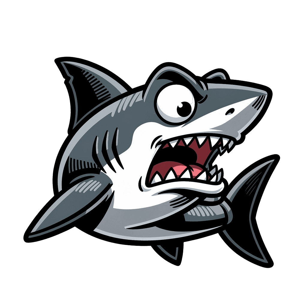Shark — surprised Shark Twitch emote — surprised, Comic style