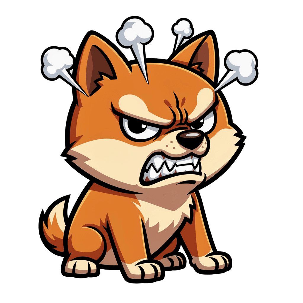 Shiba Inu — angry Shiba Inu Twitch emote — angry, Cartoon style