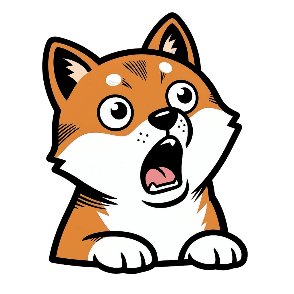 Shiba Inu — surprised Shiba Inu Twitch emote — surprised, Comic style