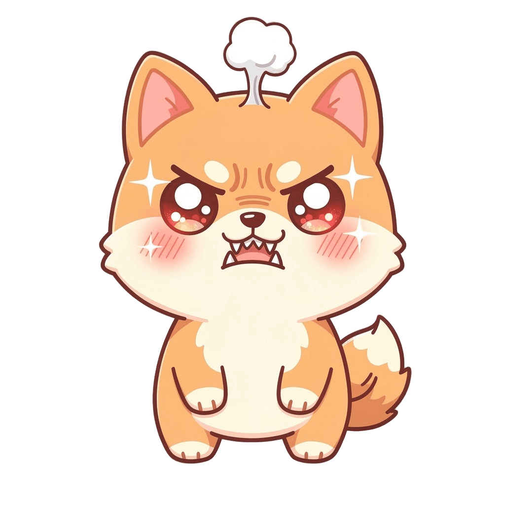 Shiba Inu — angry Shiba Inu Twitch emote — angry, Kawaii style