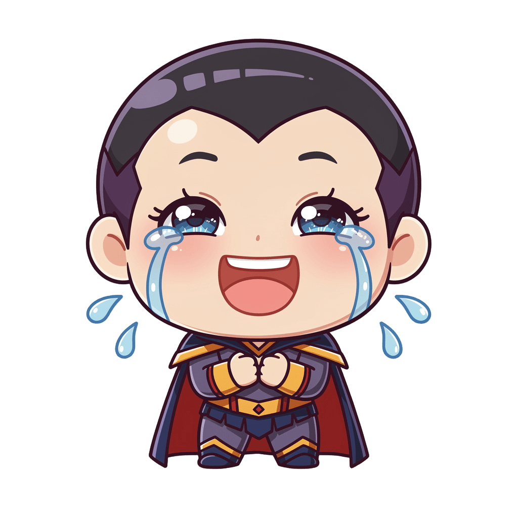 Supervillain — laughing Supervillain Twitch emote — laughing, Chibi style