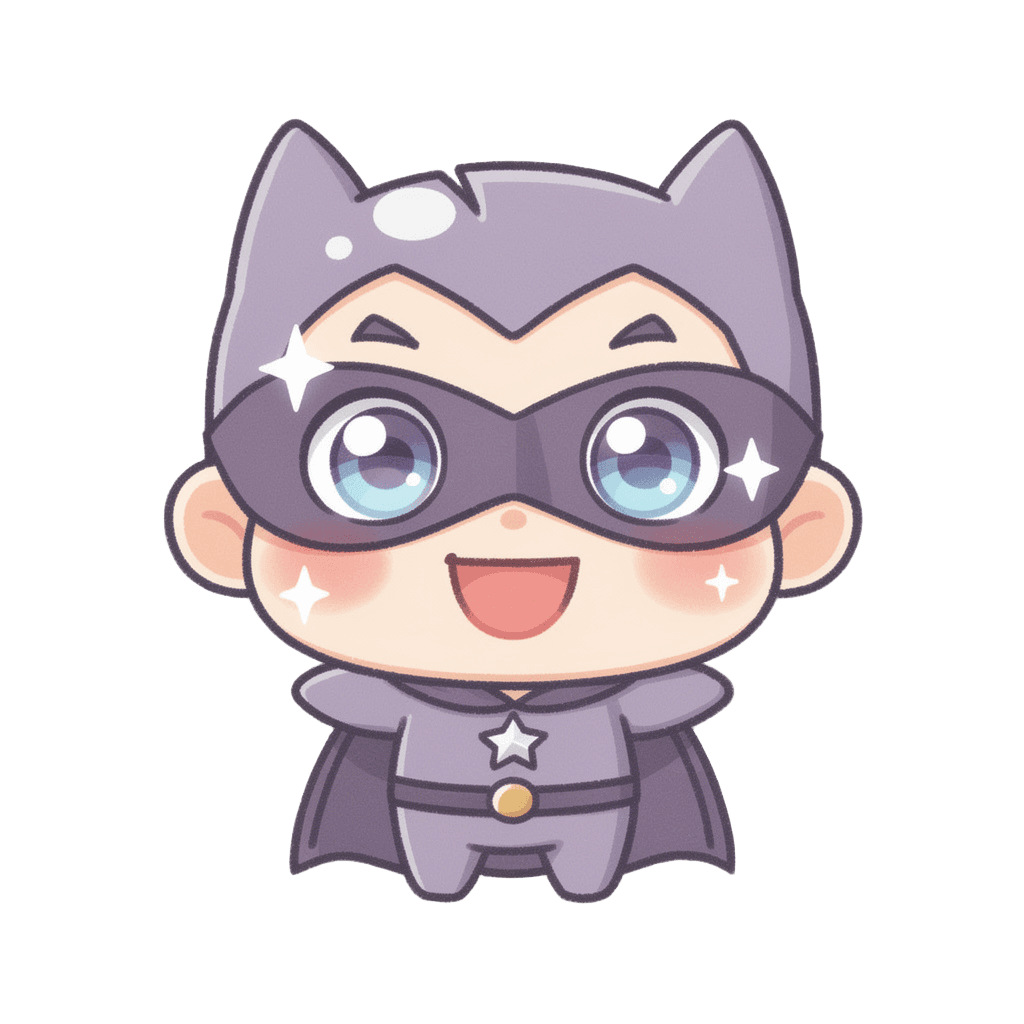 Supervillain — happy Supervillain Twitch emote — happy, Kawaii style