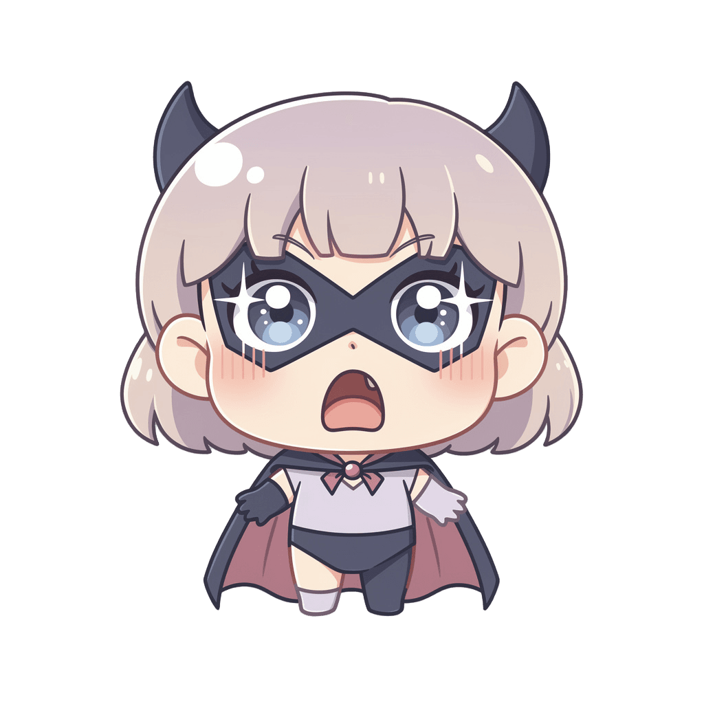 Supervillain — surprised Supervillain Twitch emote — surprised, Kawaii style