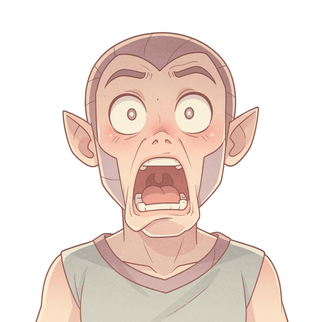 Supervillain — surprised Supervillain Twitch emote — surprised, Pastel style