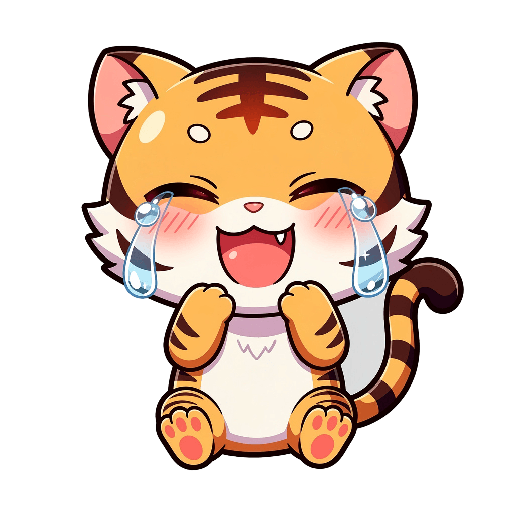 Tiger — laughing Tiger Twitch emote — laughing, Anime style