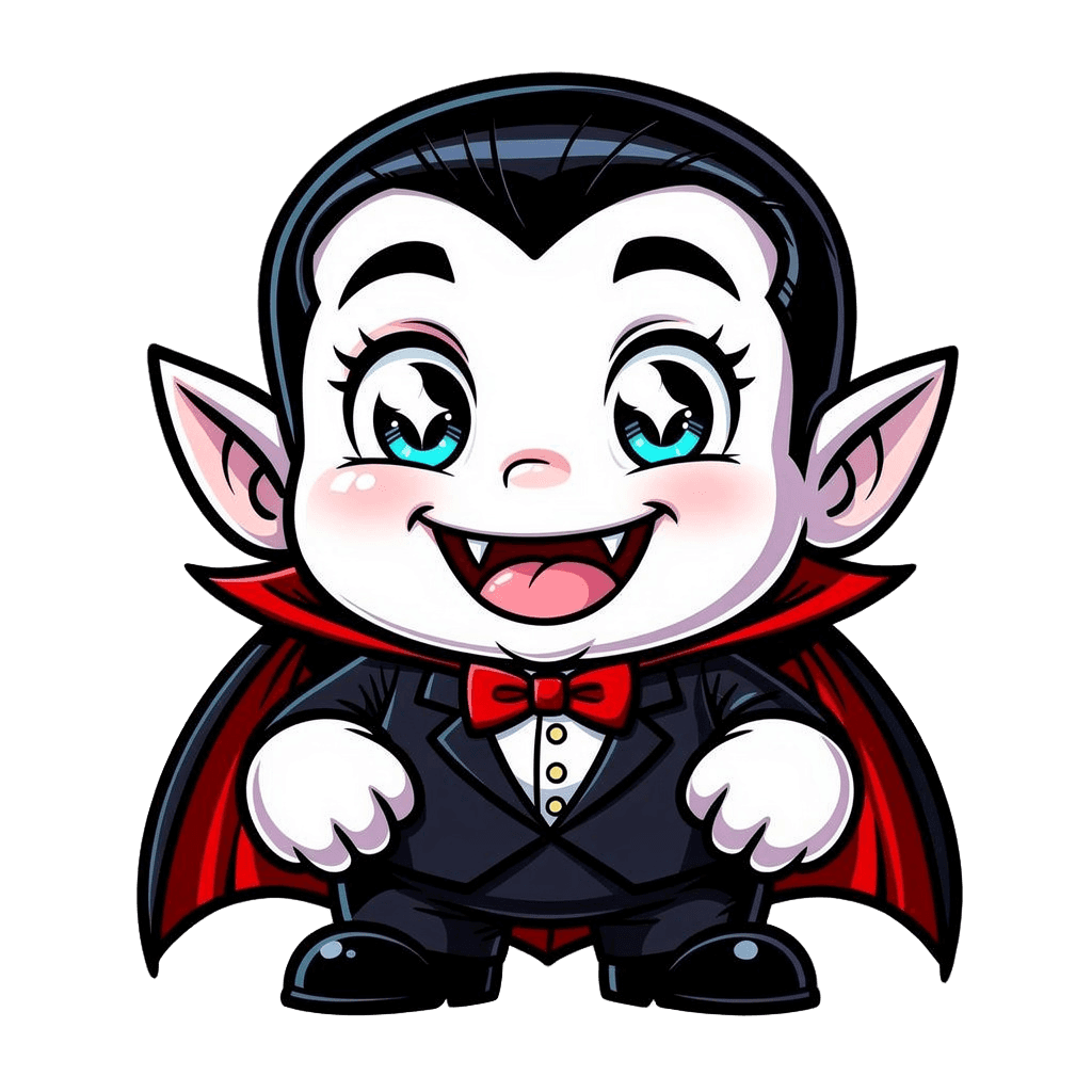 Vampire — happy Vampire Twitch emote — happy, Comic style