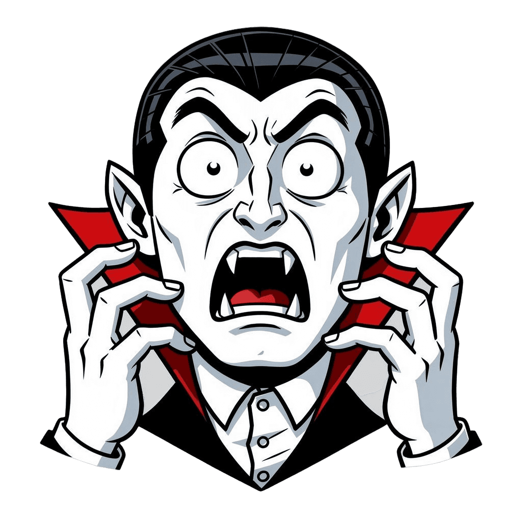 Vampire — surprised Vampire Twitch emote — surprised, Comic style