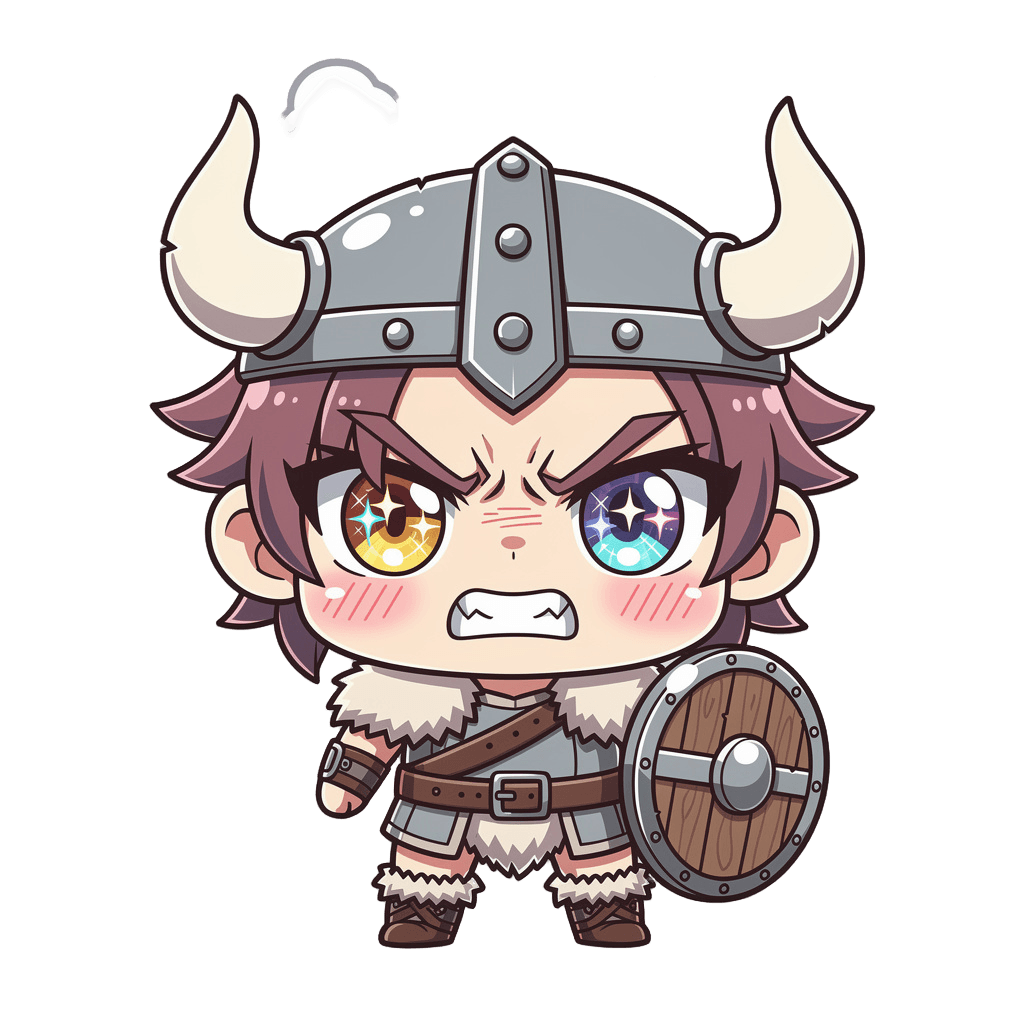 Viking — angry Viking Twitch emote — angry, Anime style