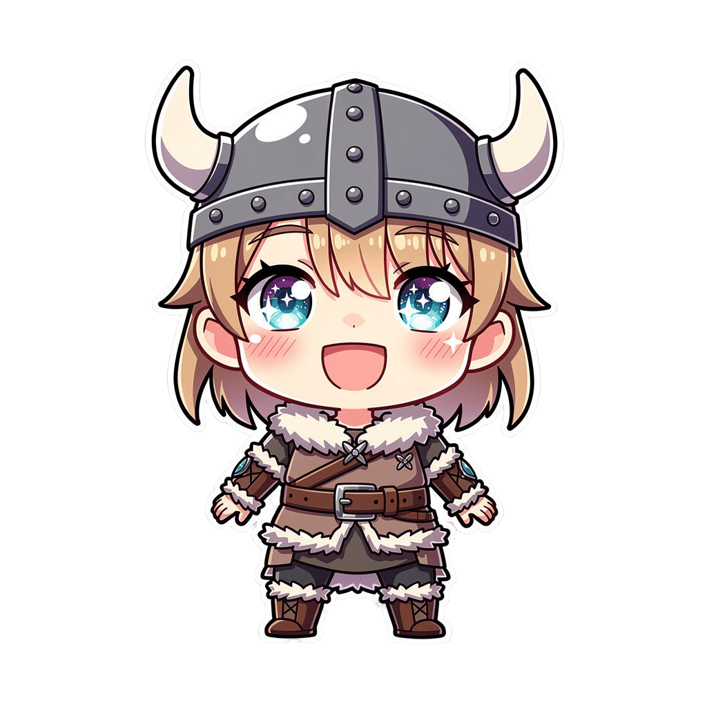 Viking — happy Viking Twitch emote — happy, Anime style