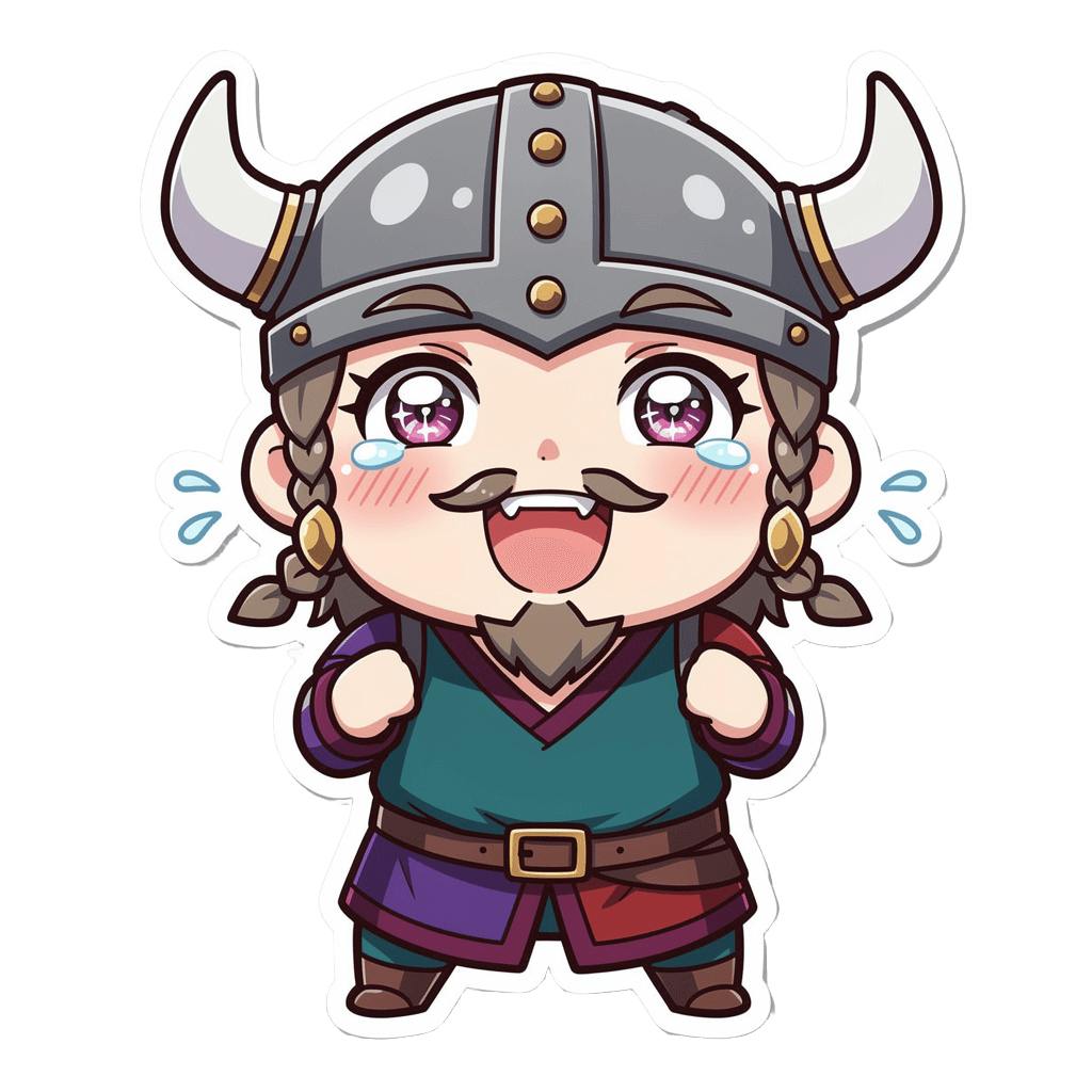 Viking — laughing Viking Twitch emote — laughing, Anime style