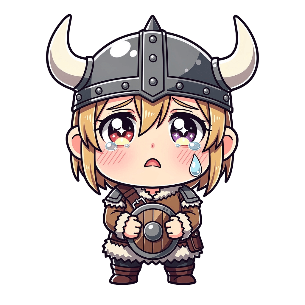 Viking — sad Viking Twitch emote — sad, Anime style