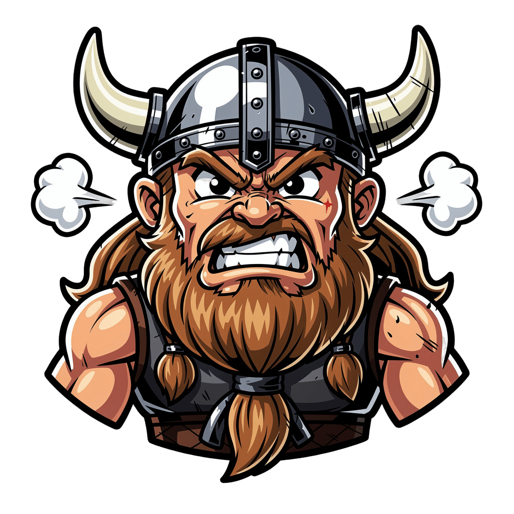 Viking — angry Viking Twitch emote — angry, Cartoon style