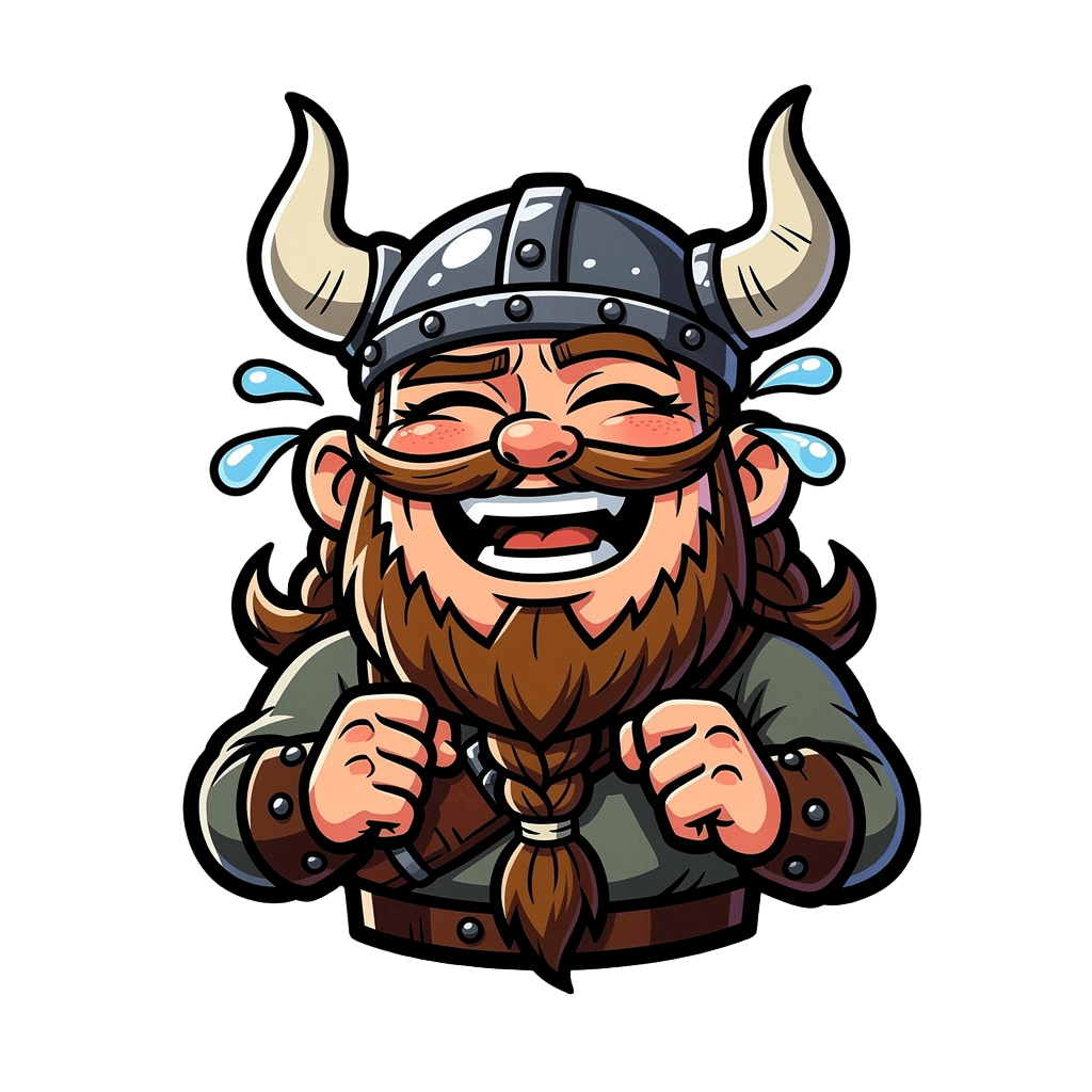 Viking — laughing Viking Twitch emote — laughing, Cartoon style