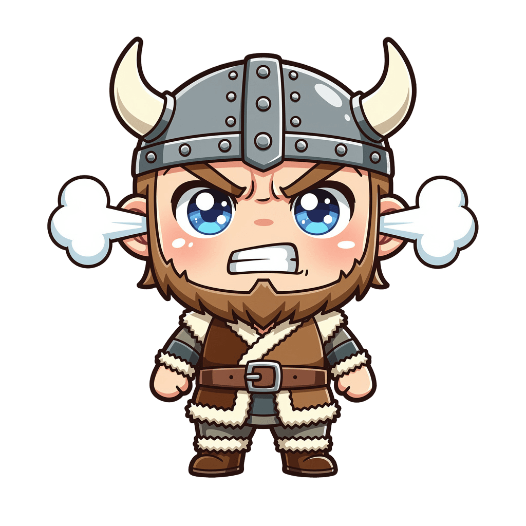 Viking — angry Viking Twitch emote — angry, Chibi style