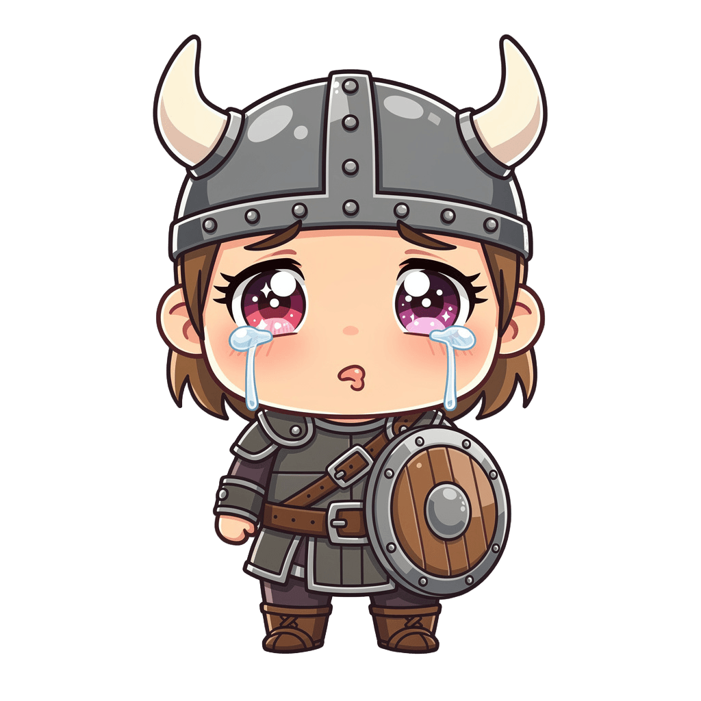 Viking — sad Viking Twitch emote — sad, Chibi style