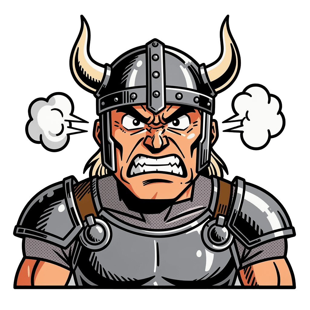 Viking — angry Viking Twitch emote — angry, Comic style